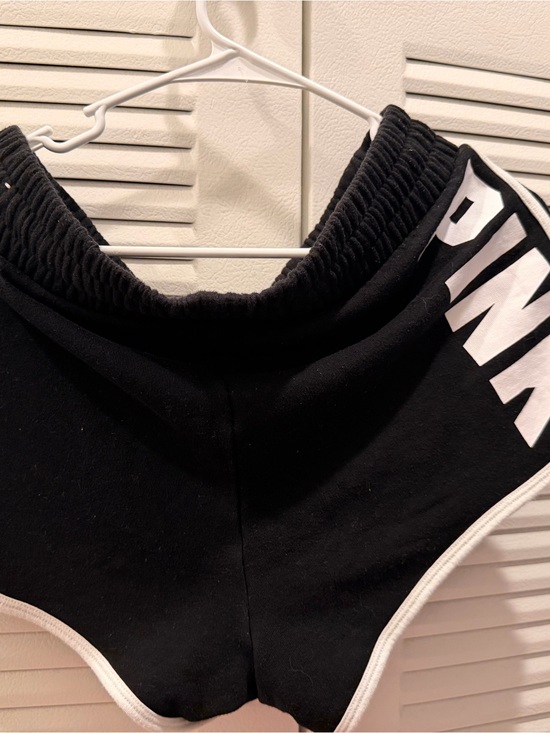 PINK Victoria's Secret Pants - victoria secret pink Black Girls' Athletic Shorts with White Trim